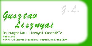 gusztav lisznyai business card